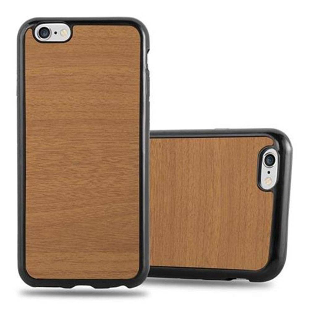 Cadorabo Handyhülle für Apple iPhone 6 / 6S in Braun Schutzhülle Hülle Etui Case Cover TPU Silikon