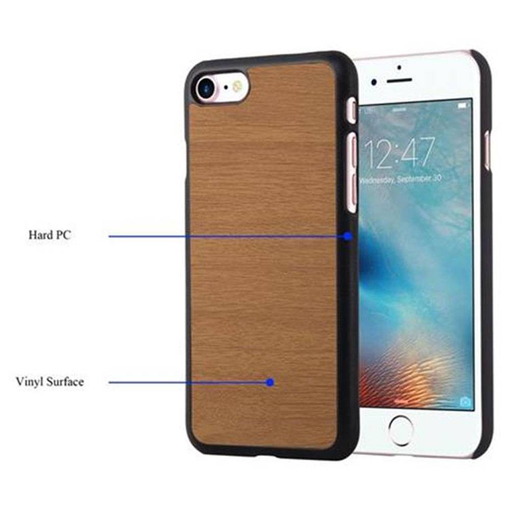 Cadorabo Handyhülle für Apple iPhone 7 / 7S / 8 / SE 2020 in Braun Schutzhülle Hülle Etui Case Cover TPU Silikon