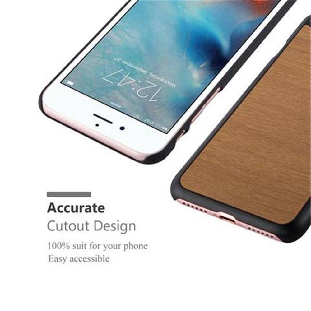 Cadorabo Handyhülle für Apple iPhone 7 / 7S / 8 / SE 2020 in Braun Schutzhülle Hülle Etui Case Cover TPU Silikon