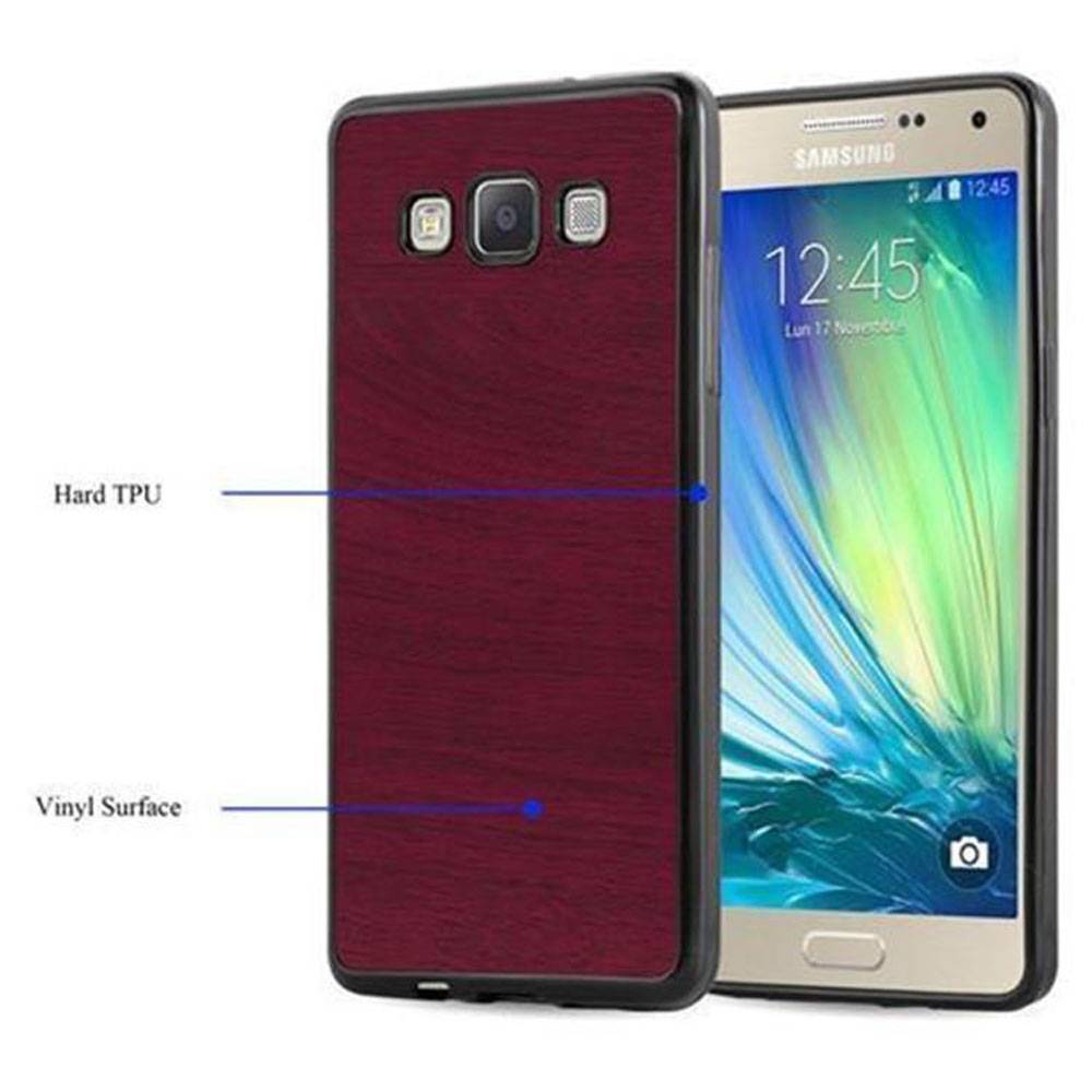 Cadorabo Handyhülle für Samsung Galaxy A3 2015 in Rot Schutzhülle Hülle Etui Case Cover TPU Silikon