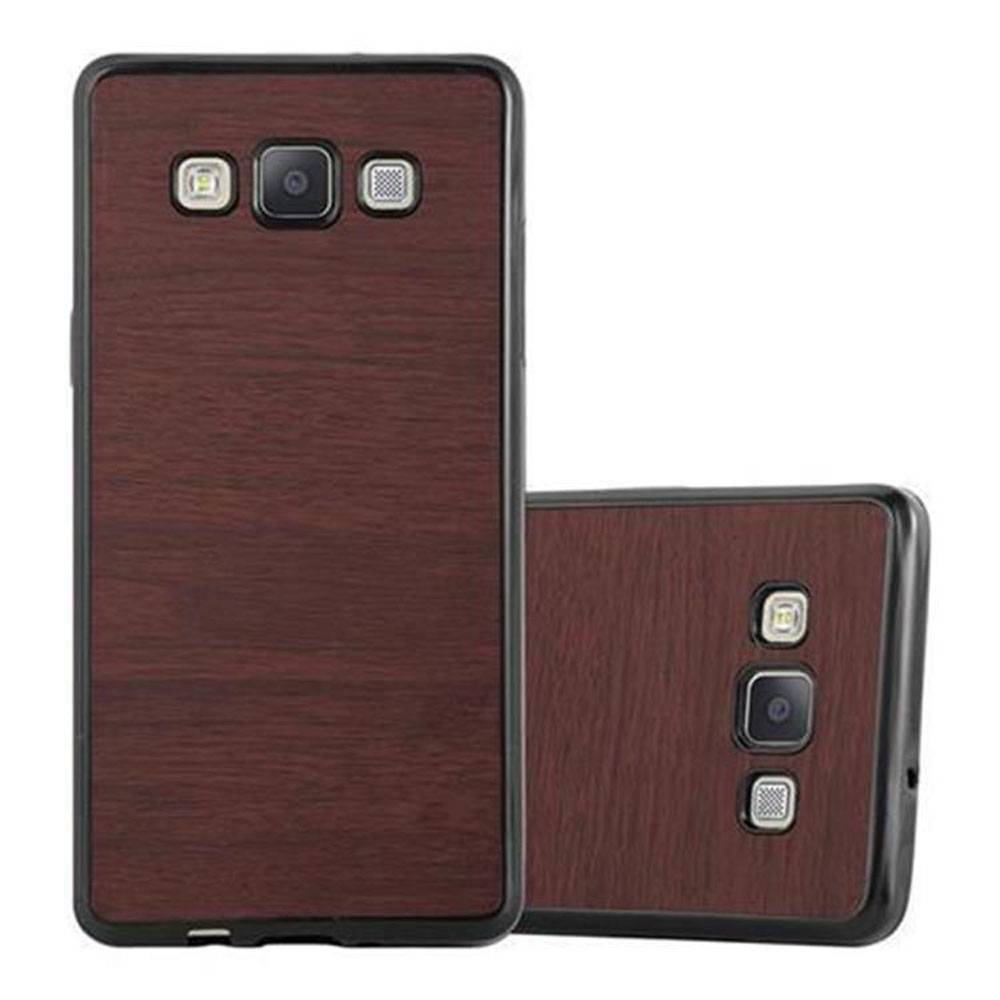 Cadorabo Handyhülle für Samsung Galaxy A3 2015 in Braun Schutzhülle Hülle Etui Case Cover TPU Silikon
