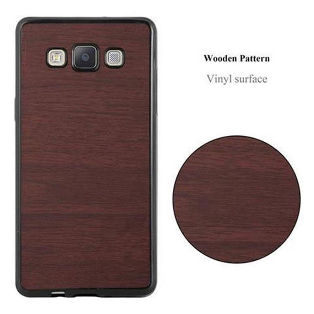 Cadorabo Handyhülle für Samsung Galaxy A3 2015 in Braun Schutzhülle Hülle Etui Case Cover TPU Silikon