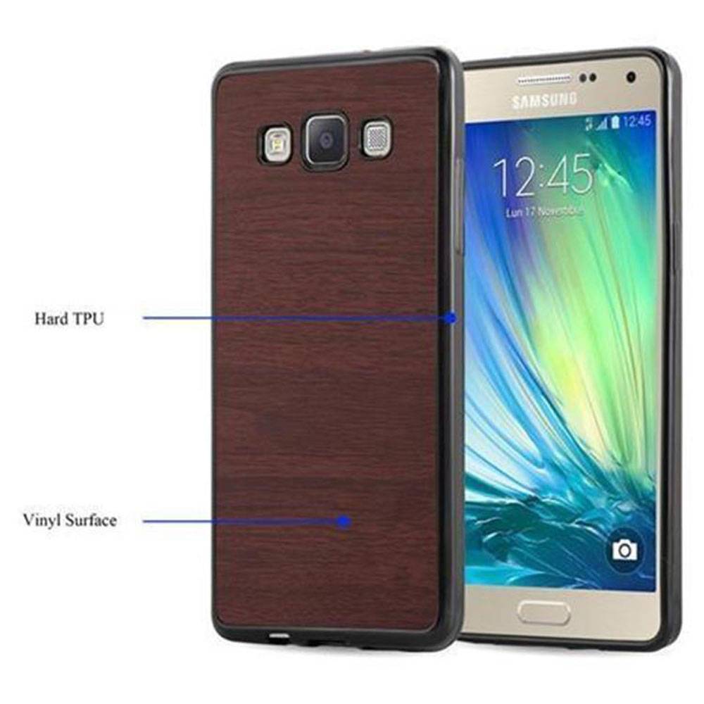 Cadorabo Handyhülle für Samsung Galaxy A3 2015 in Braun Schutzhülle Hülle Etui Case Cover TPU Silikon