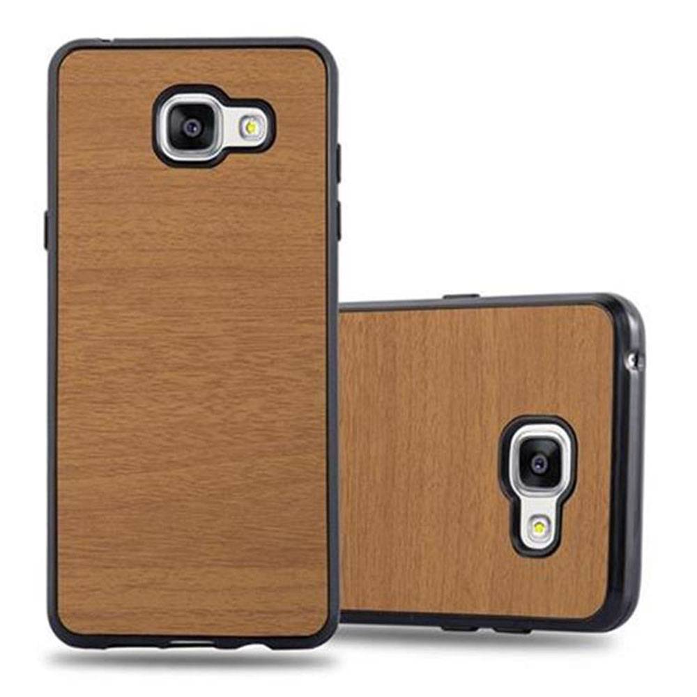 Cadorabo Handyhülle für Samsung Galaxy A3 2016 in Braun Schutzhülle Hülle Etui Case Cover TPU Silikon