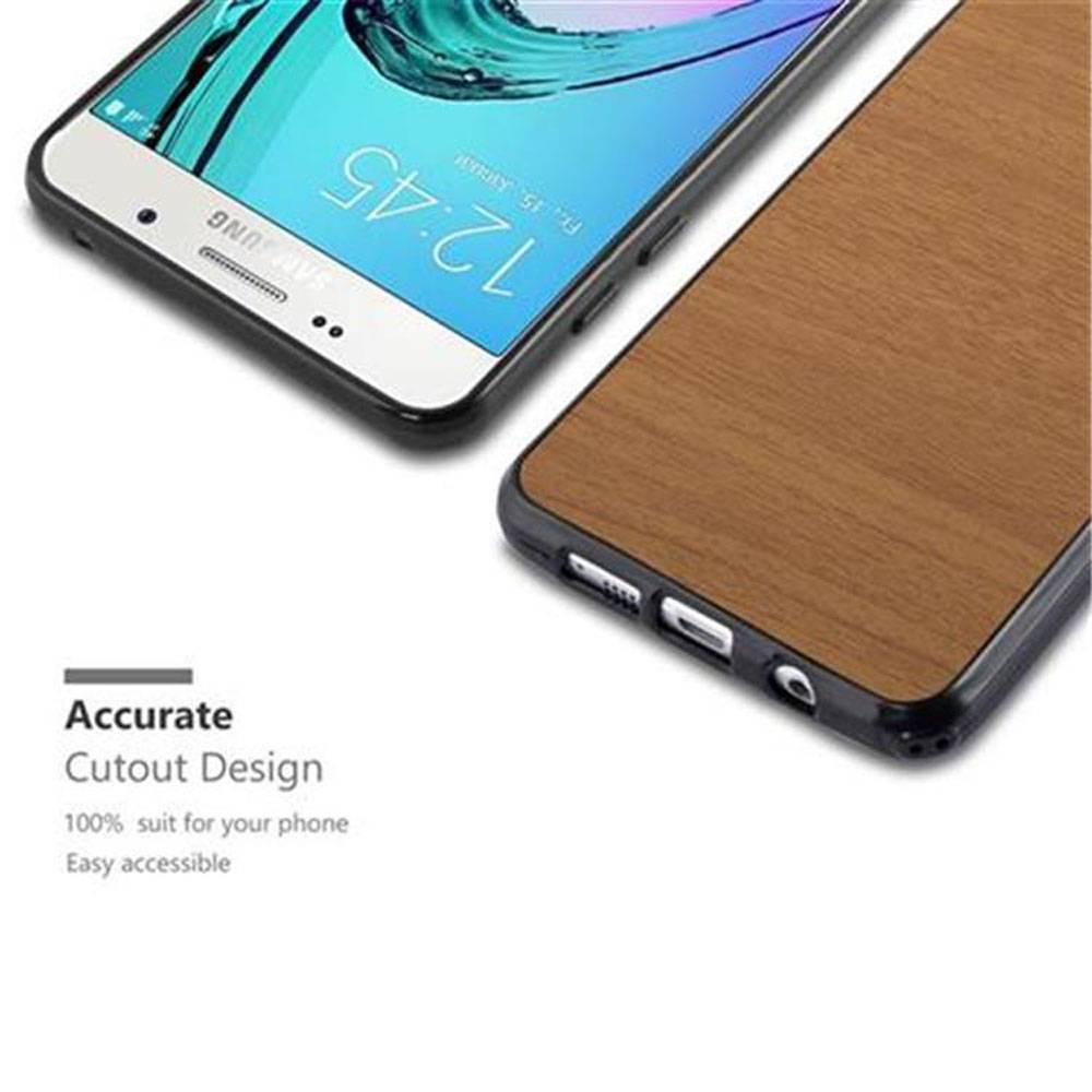 Cadorabo Handyhülle für Samsung Galaxy A3 2016 in Braun Schutzhülle Hülle Etui Case Cover TPU Silikon