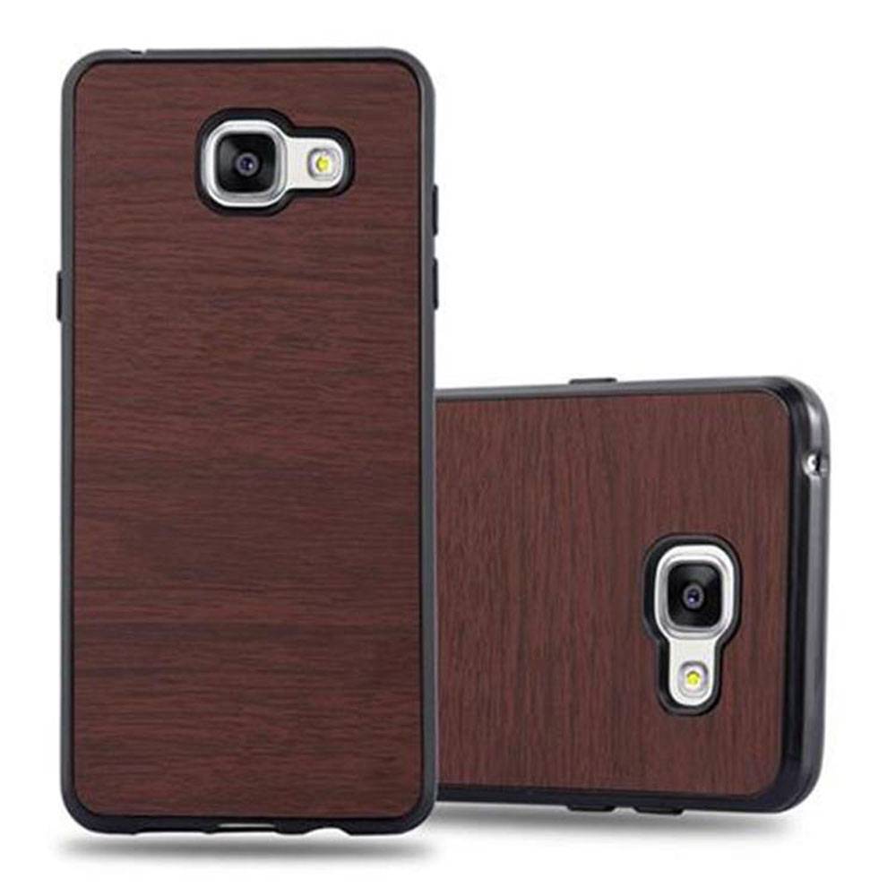 Cadorabo Handyhülle für Samsung Galaxy A3 2016 in Braun Schutzhülle Hülle Etui Case Cover TPU Silikon