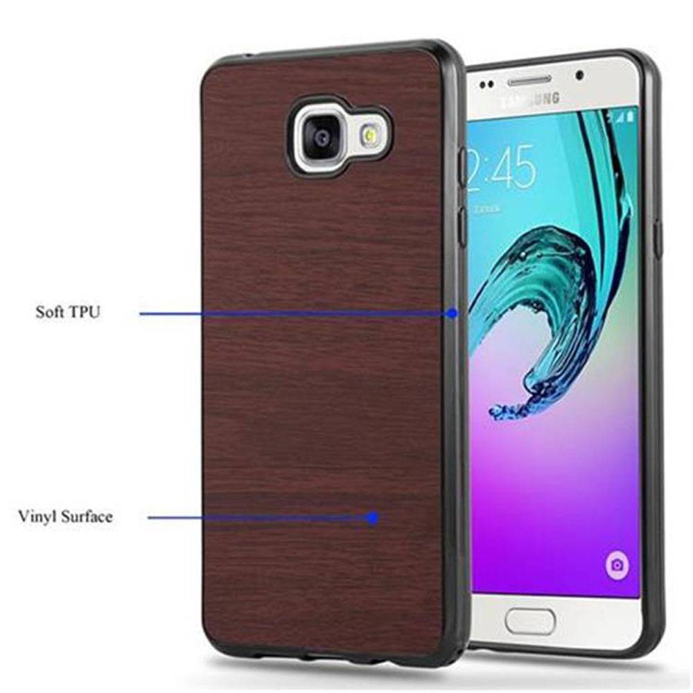 Cadorabo Handyhülle für Samsung Galaxy A3 2016 in Braun Schutzhülle Hülle Etui Case Cover TPU Silikon