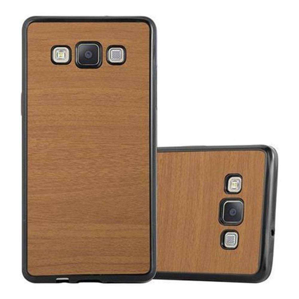 Cadorabo Handyhülle für Samsung Galaxy A5 2015 in Braun Schutzhülle Hülle Etui Case Cover TPU Silikon