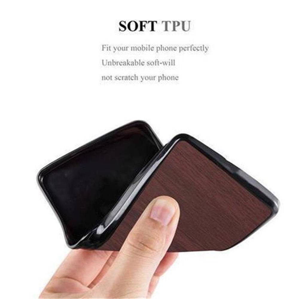 Cadorabo Handyhülle für Samsung Galaxy J1 2016 in Braun Schutzhülle Hülle Etui Case Cover TPU Silikon