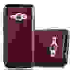 Cadorabo Handyhülle für Samsung Galaxy J1 2016 in Rot Schutzhülle Hülle Etui Case Cover TPU Silikon