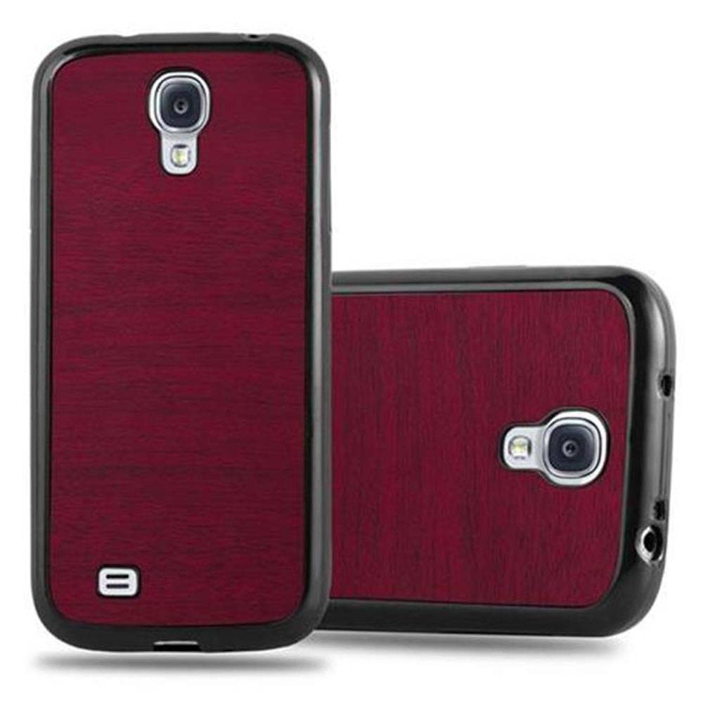 Cadorabo Handyhülle für Samsung Galaxy S4 in Rot Schutzhülle Hülle Etui Case Cover TPU Silikon