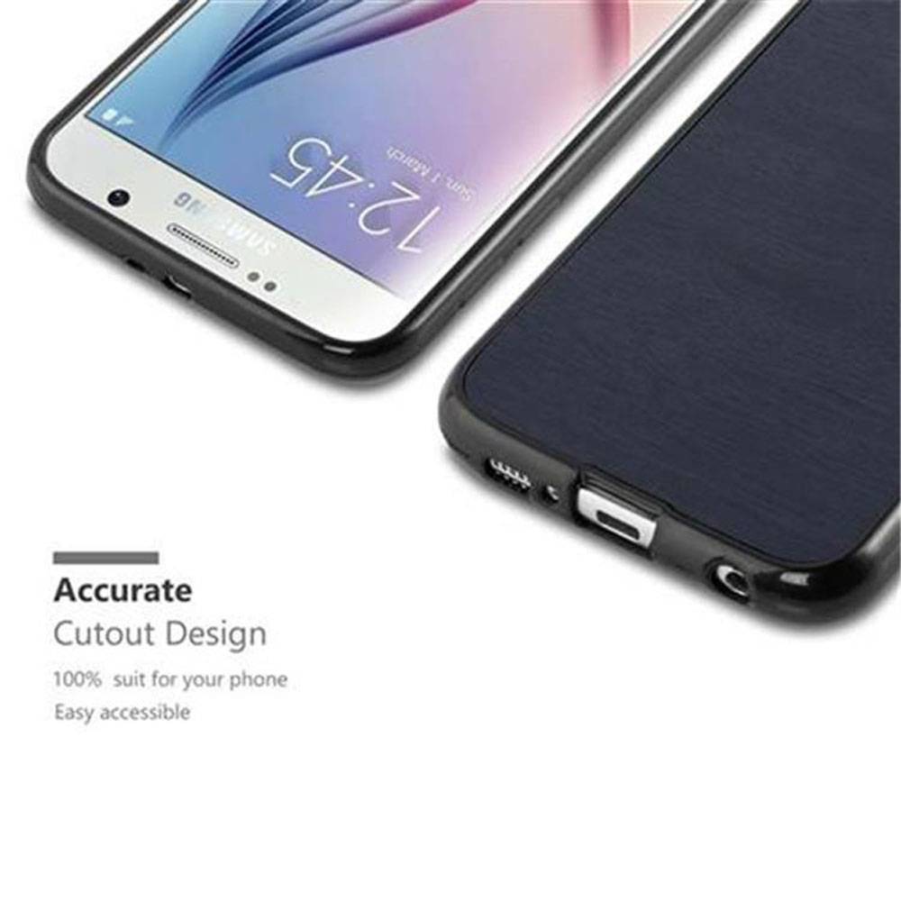 Cadorabo Handyhülle für Samsung Galaxy S6 in Blau Schutzhülle Hülle Etui Case Cover TPU Silikon