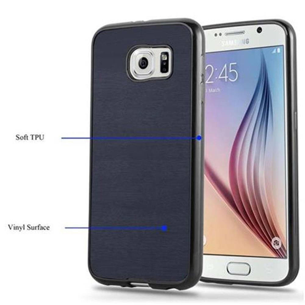 Cadorabo Handyhülle für Samsung Galaxy S6 in Blau Schutzhülle Hülle Etui Case Cover TPU Silikon