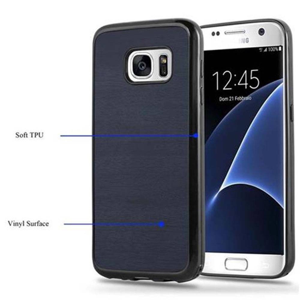 Cadorabo Handyhülle für Samsung Galaxy S7 in Blau Schutzhülle Hülle Etui Case Cover TPU Silikon