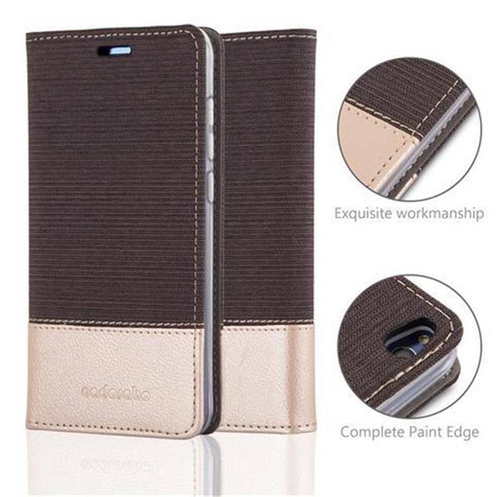 Cadorabo Hülle für Huawei P8 LITE 2017 / P9 LITE 2017 Schutzhülle in Grau Handy Hülle Etui Book Case Cover