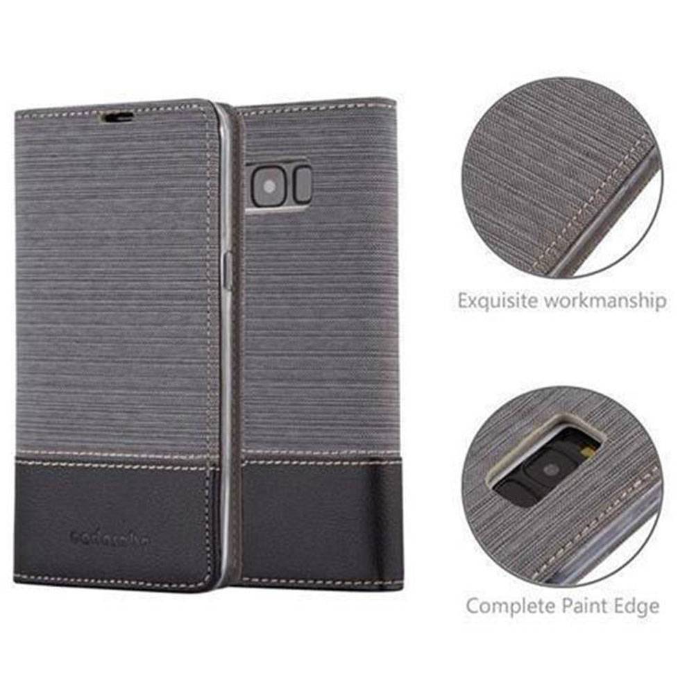 Cadorabo Hülle für Samsung Galaxy S8 Schutzhülle in Grau Handy Hülle Etui Book Case Cover