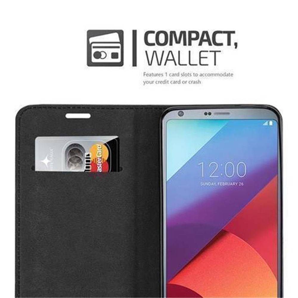 Cadorabo Hülle für LG G6 Schutz Hülle in Rot Handyhülle Etui Case Cover Magnetverschluss