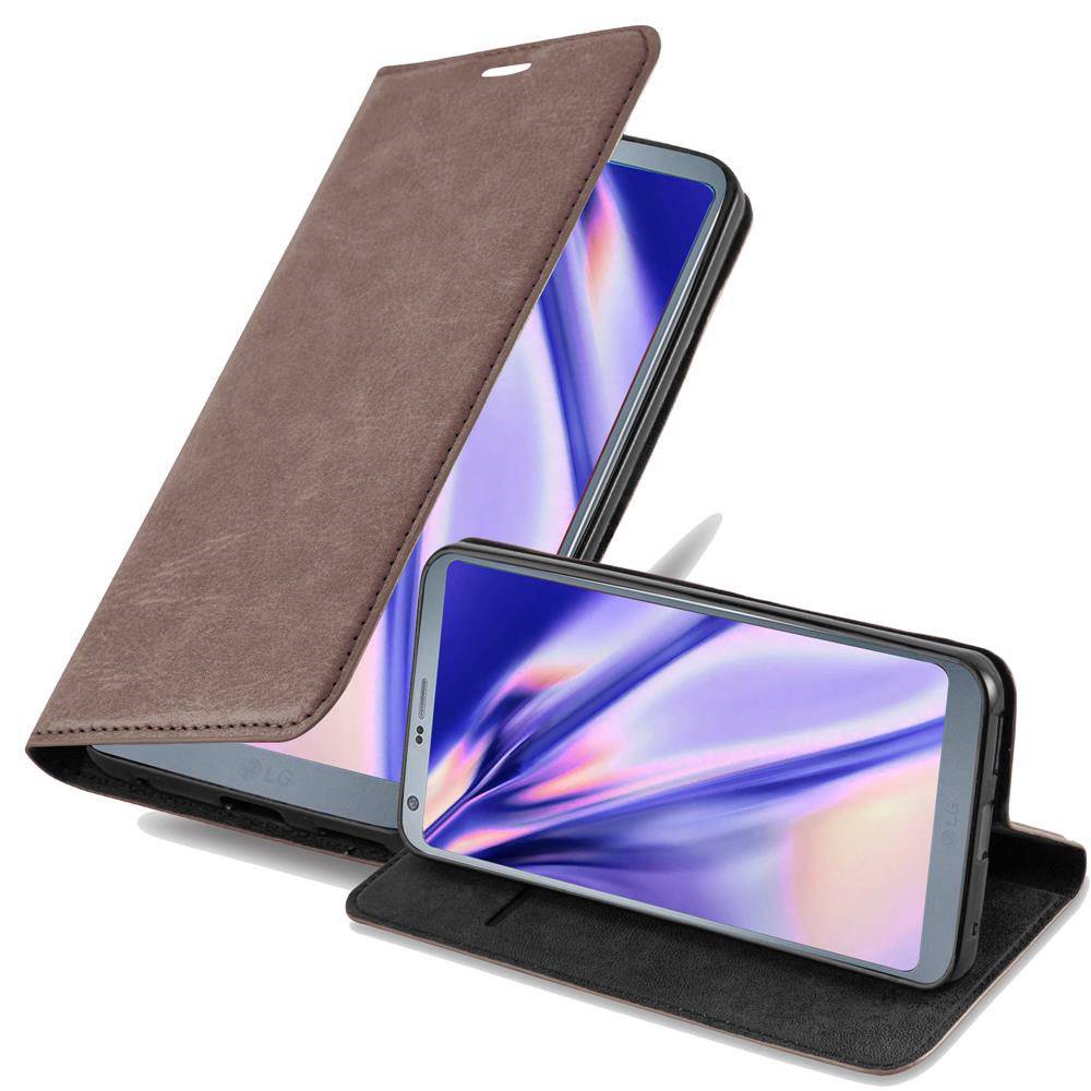 Cadorabo Hülle für LG G6 Schutz Hülle in Braun Handyhülle Etui Case Cover Magnetverschluss