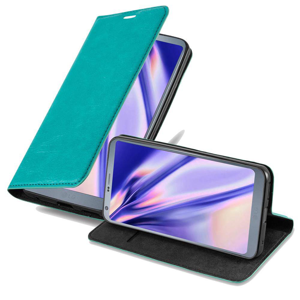 Cadorabo Hülle für LG G6 Schutz Hülle in Türkis Handyhülle Etui Case Cover Magnetverschluss