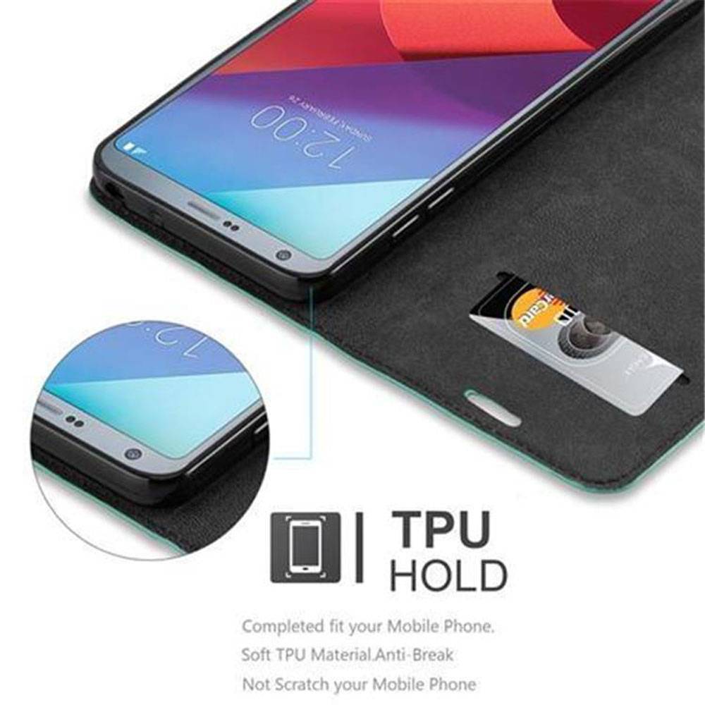 Cadorabo Hülle für LG G6 Schutz Hülle in Türkis Handyhülle Etui Case Cover Magnetverschluss
