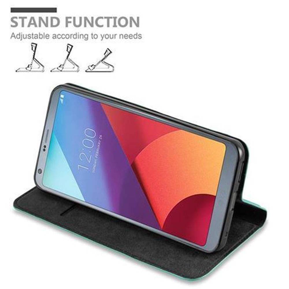 Cadorabo Hülle für LG G6 Schutz Hülle in Türkis Handyhülle Etui Case Cover Magnetverschluss