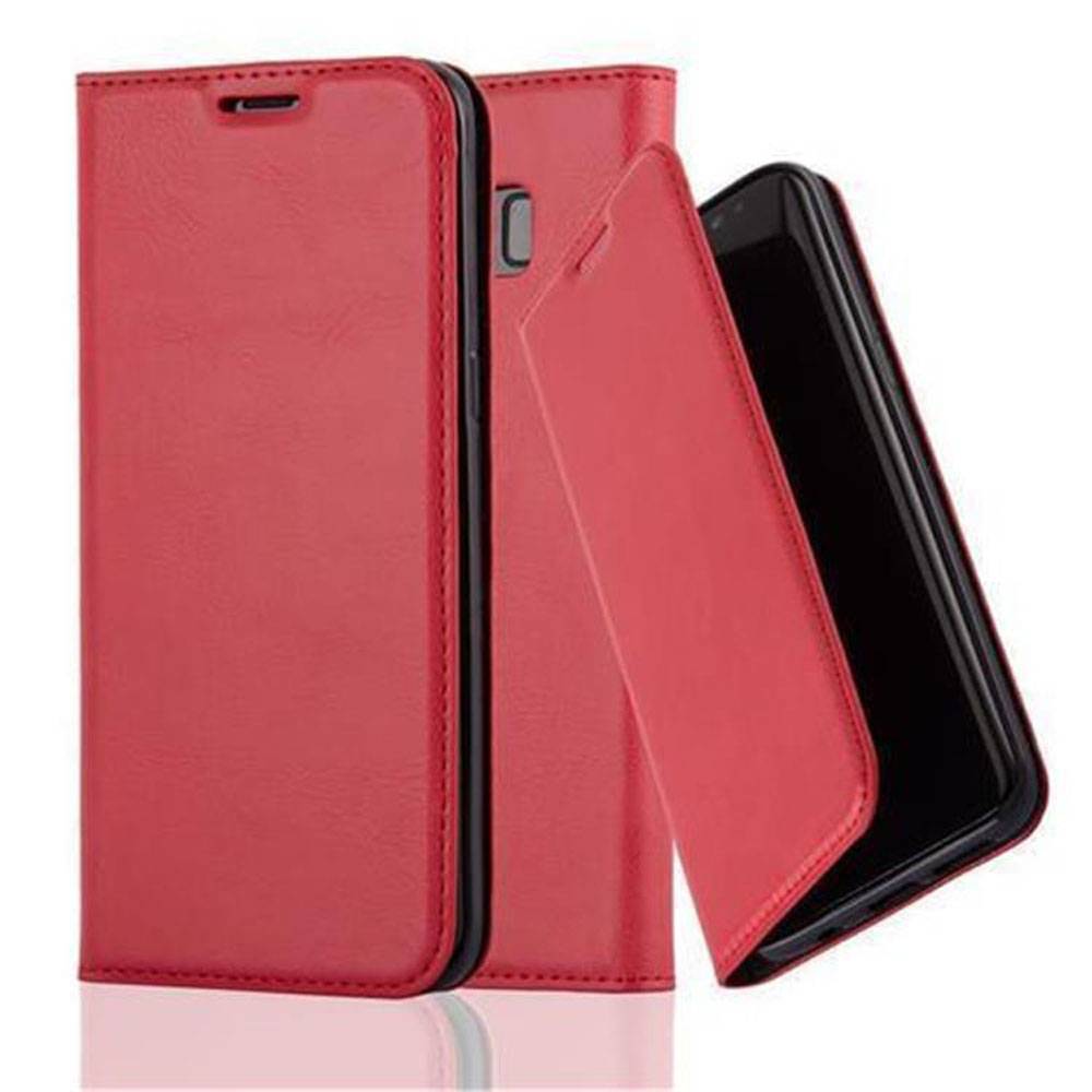 Cadorabo Hülle für Samsung Galaxy S8 Schutz Hülle in Rot Handyhülle Etui Case Cover Magnetverschluss