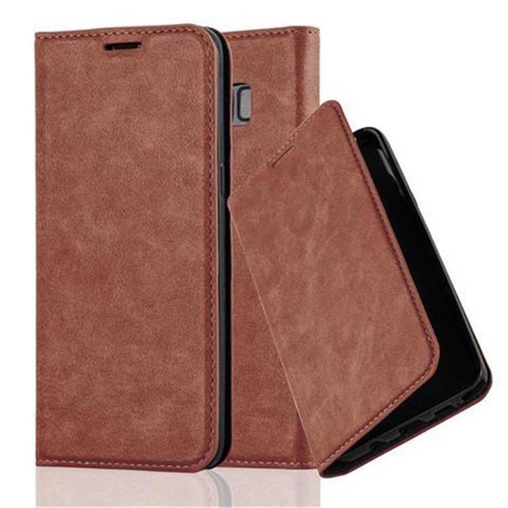 Cadorabo Hülle für Samsung Galaxy S8 Schutz Hülle in Braun Handyhülle Etui Case Cover Magnetverschluss