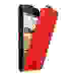 Cadorabo Hülle für HTC ONE SV Schutzhülle in Rot Flip Handyhülle Case Cover Etui Kunstleder