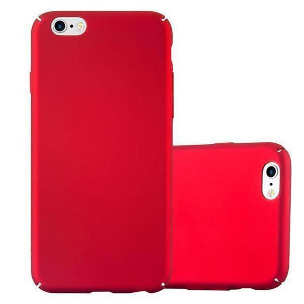 Cadorabo Hülle für Apple iPhone 6 / 6S Schutzhülle in Rot Hard Case Handy Hülle Etui