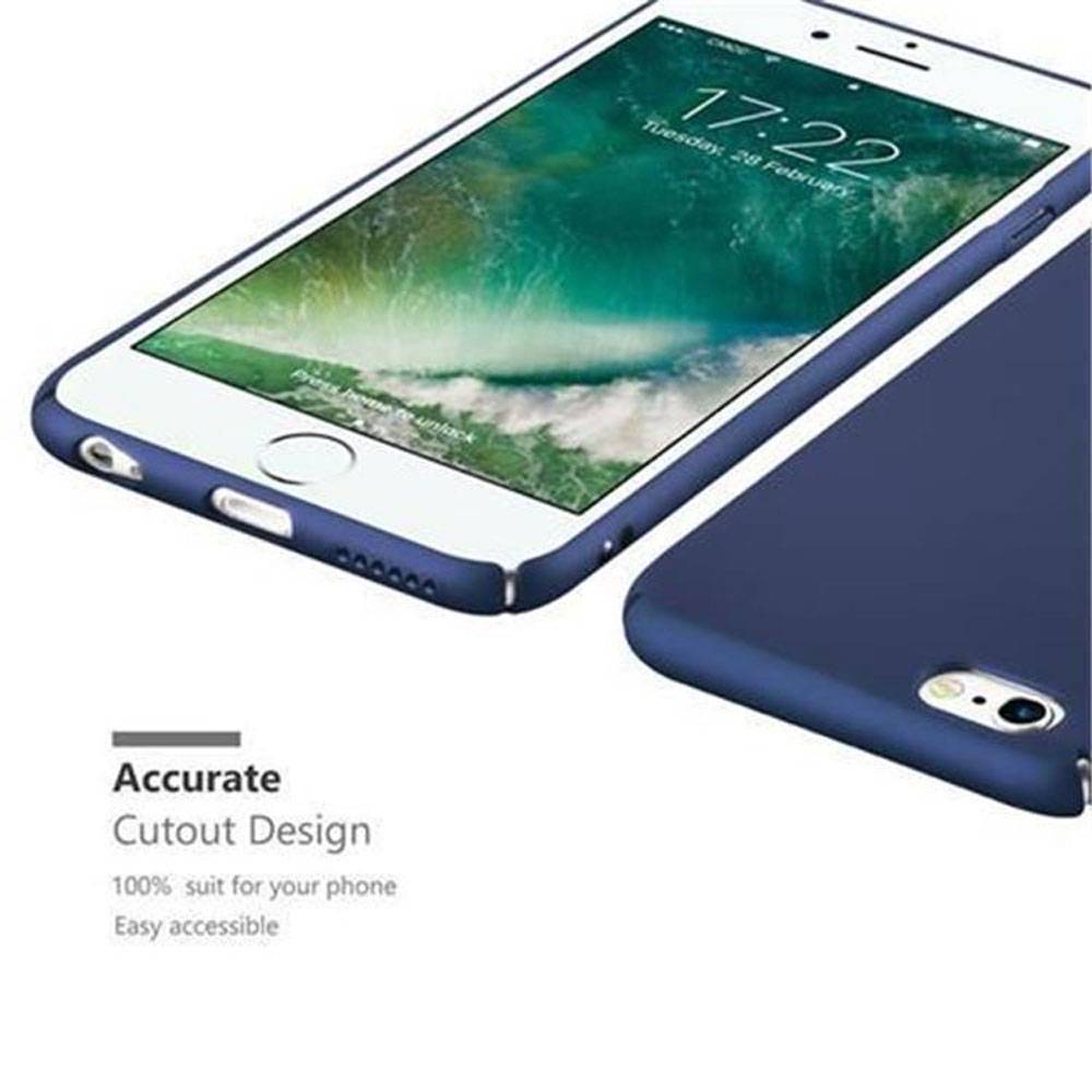 Cadorabo Hülle für Apple iPhone 6 PLUS / 6S PLUS Schutzhülle in Blau Hard Case Handy Hülle Etui