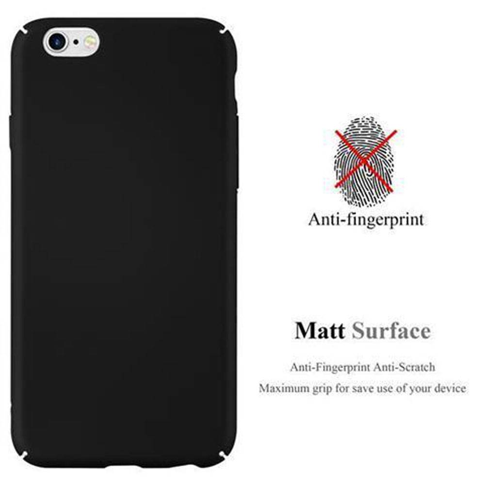 Cadorabo Hülle für Apple iPhone 6 PLUS / 6S PLUS Schutzhülle in Schwarz Hard Case Handy Hülle Etui
