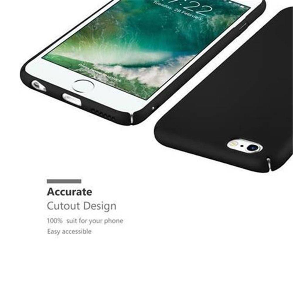 Cadorabo Hülle für Apple iPhone 6 PLUS / 6S PLUS Schutzhülle in Schwarz Hard Case Handy Hülle Etui