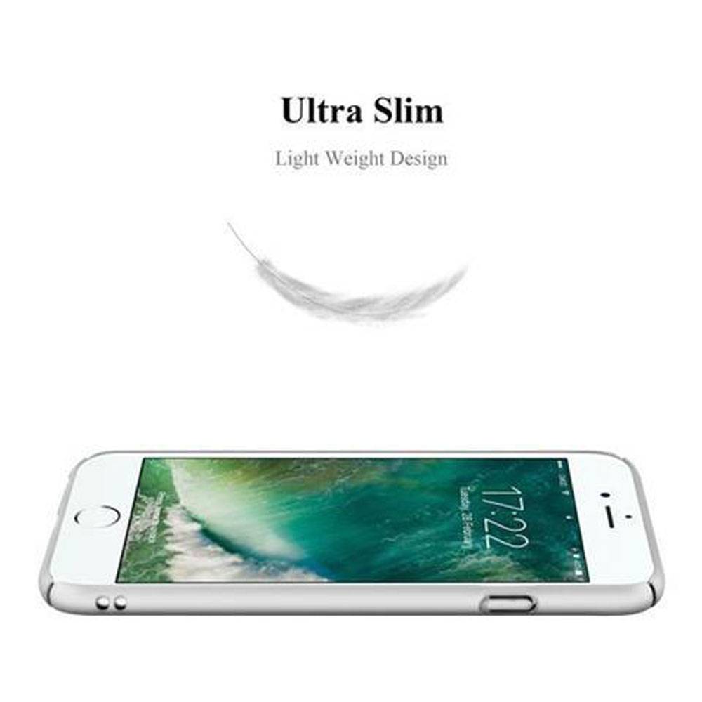 Cadorabo Hülle für Apple iPhone 6 PLUS / 6S PLUS Schutzhülle in Silber Hard Case Handy Hülle Etui
