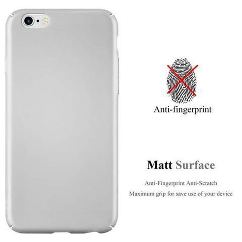 Cadorabo Hülle für Apple iPhone 6 PLUS / 6S PLUS Schutzhülle in Silber Hard Case Handy Hülle Etui