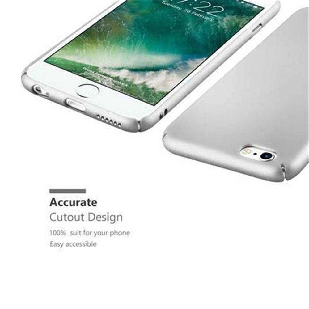 Cadorabo Hülle für Apple iPhone 6 PLUS / 6S PLUS Schutzhülle in Silber Hard Case Handy Hülle Etui