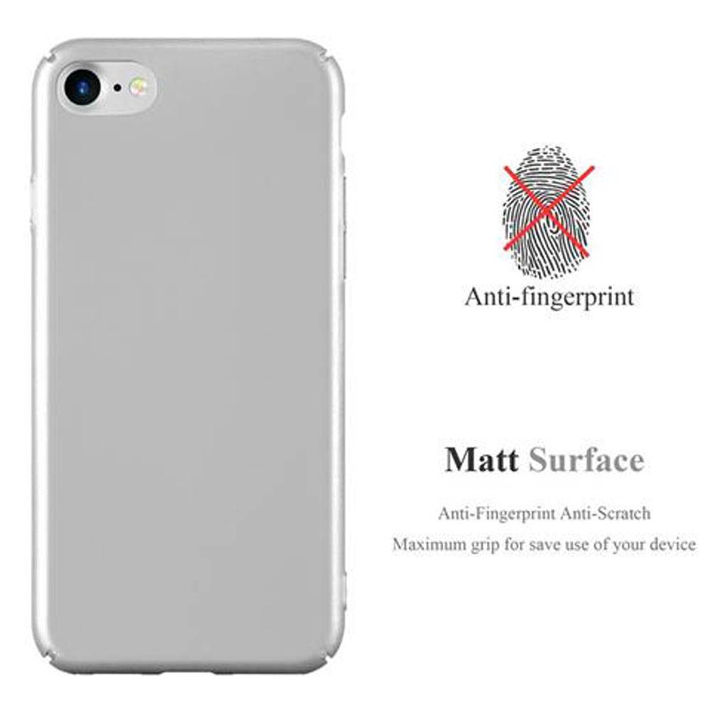 Cadorabo Hülle für Apple iPhone 7 / 7S / 8 / SE 2020 Schutzhülle in Silber Hard Case Handy Hülle Etui