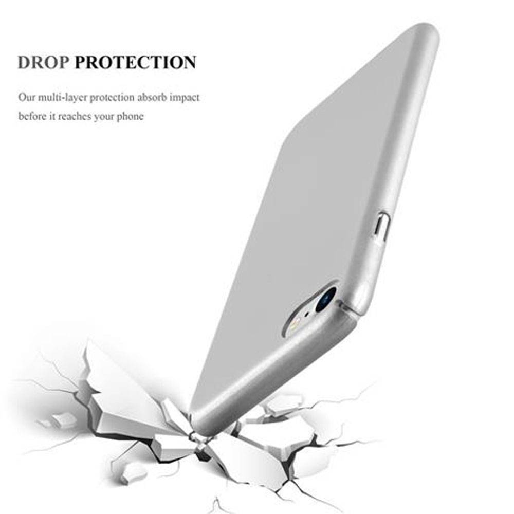 Cadorabo Hülle für Apple iPhone 7 / 7S / 8 / SE 2020 Schutzhülle in Silber Hard Case Handy Hülle Etui