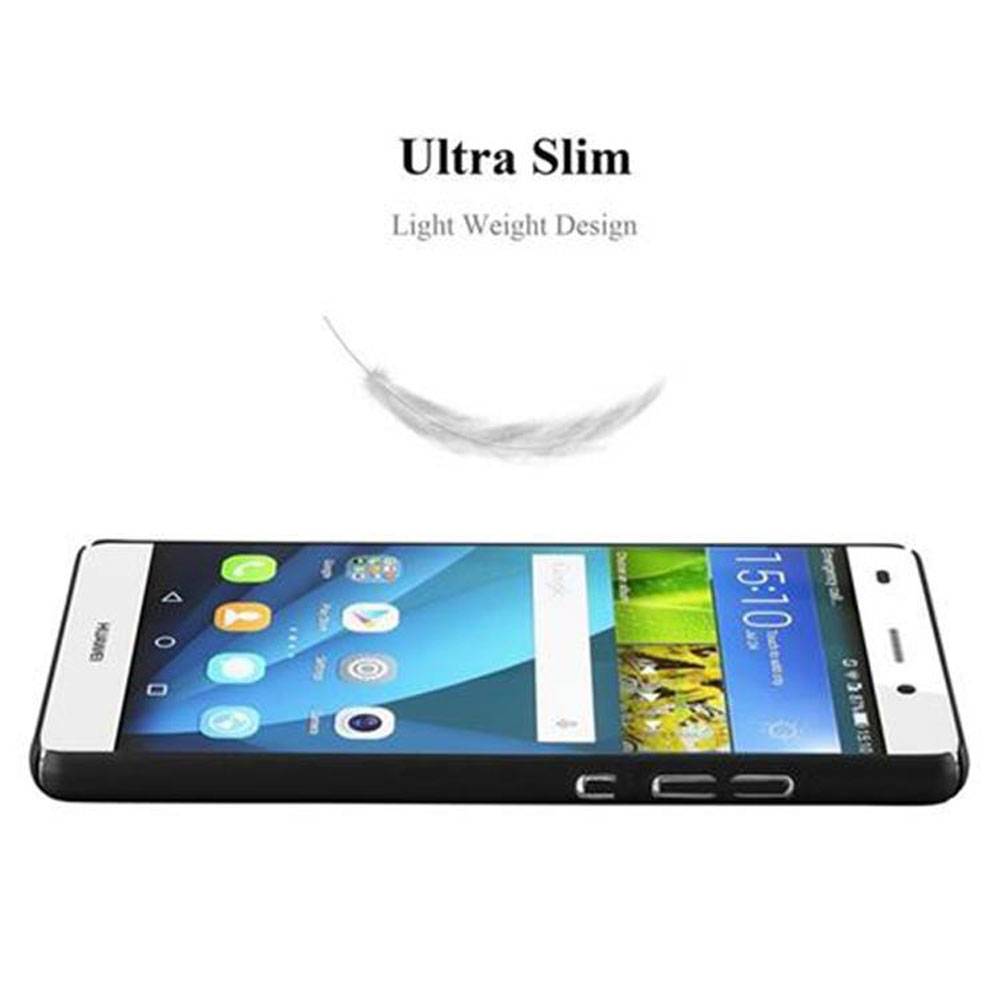 Cadorabo Hülle für Huawei P8 LITE 2015 Schutzhülle in Schwarz Hard Case Handy Hülle Etui