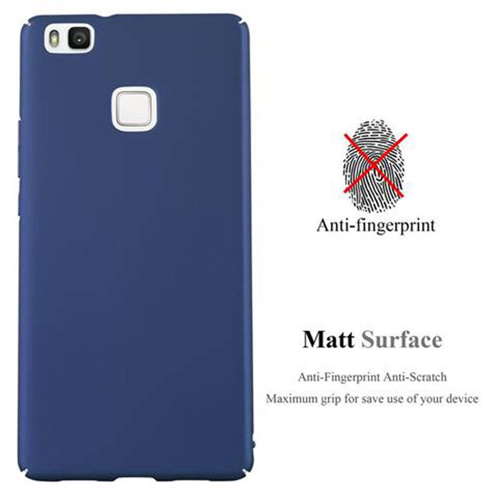 Cadorabo Hülle für Huawei P9 LITE 2016 / G9 LITE Schutzhülle in Blau Hard Case Handy Hülle Etui