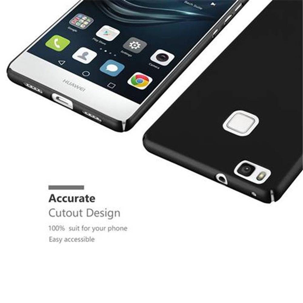 Cadorabo Hülle für Huawei P9 LITE 2016 / G9 LITE Schutzhülle in Schwarz Hard Case Handy Hülle Etui