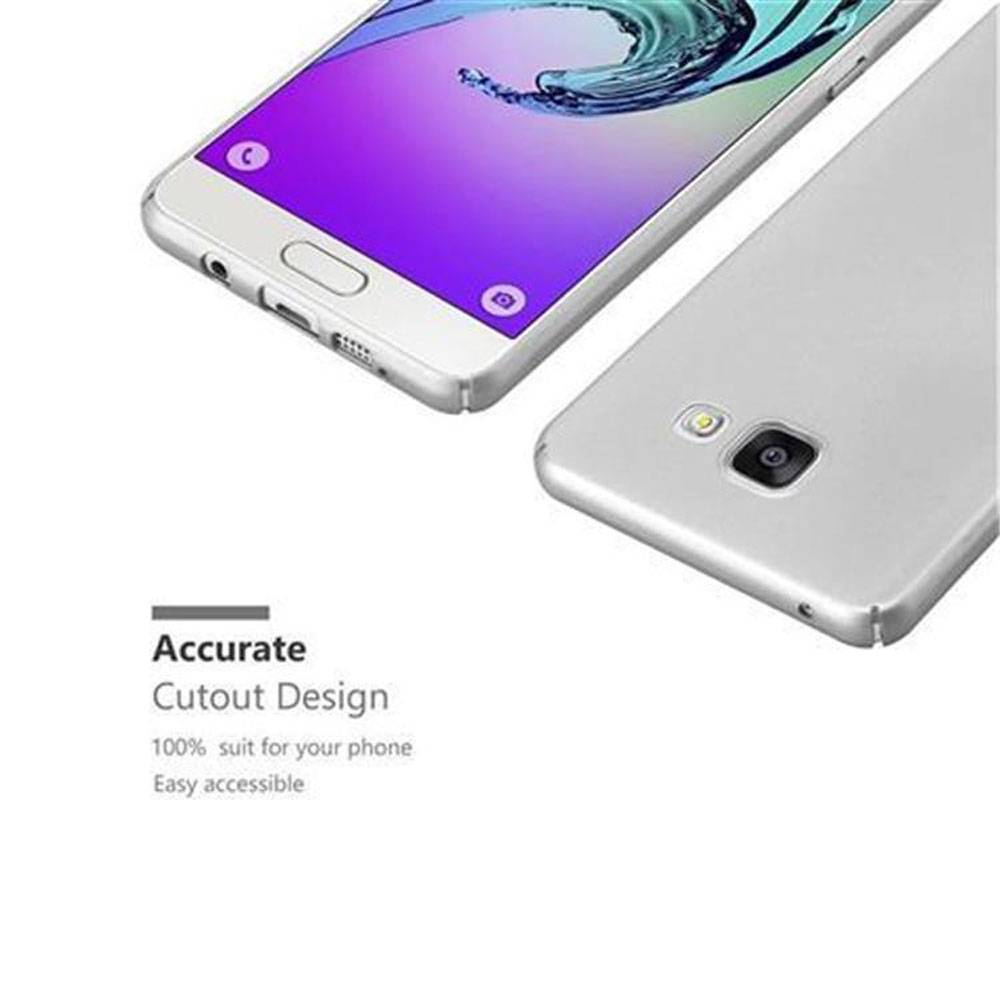 Cadorabo Hülle für Samsung Galaxy A5 2016 Schutzhülle in Silber Hard Case Handy Hülle Etui