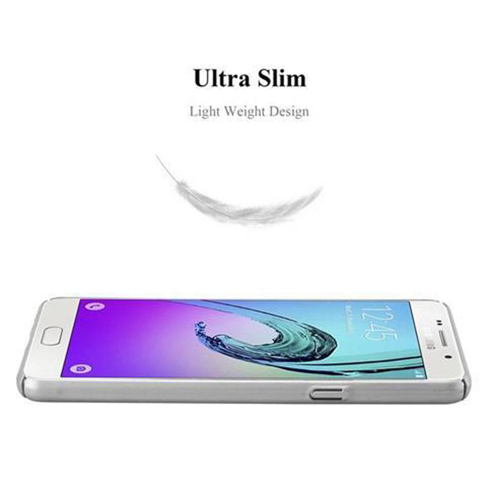 Cadorabo Hülle für Samsung Galaxy A5 2016 Schutzhülle in Silber Hard Case Handy Hülle Etui