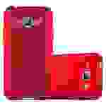 Cadorabo Hülle für Samsung Galaxy J1 2015 Schutzhülle in Rot Hard Case Handy Hülle Etui