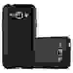 Cadorabo Hülle für Samsung Galaxy J1 2015 Schutzhülle in Schwarz Hard Case Handy Hülle Etui