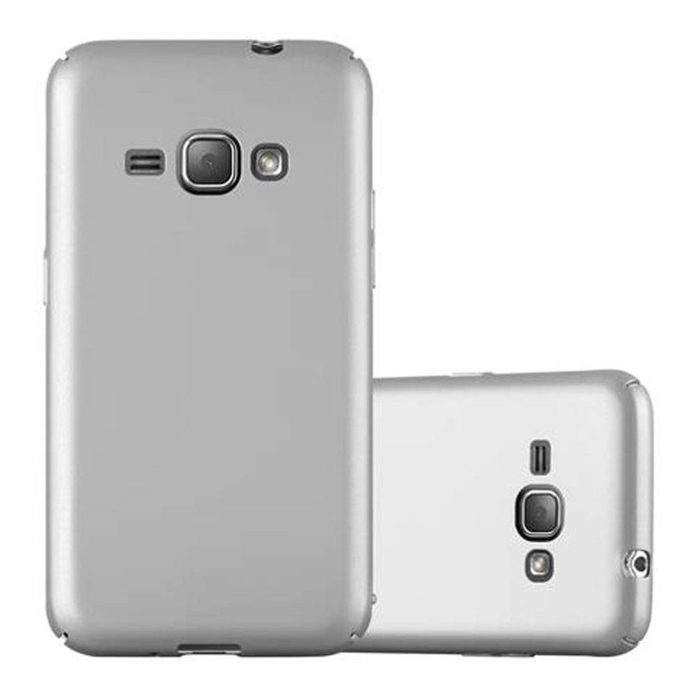Cadorabo Hülle für Samsung Galaxy J1 2016 Schutzhülle in Silber Hard Case Handy Hülle Etui
