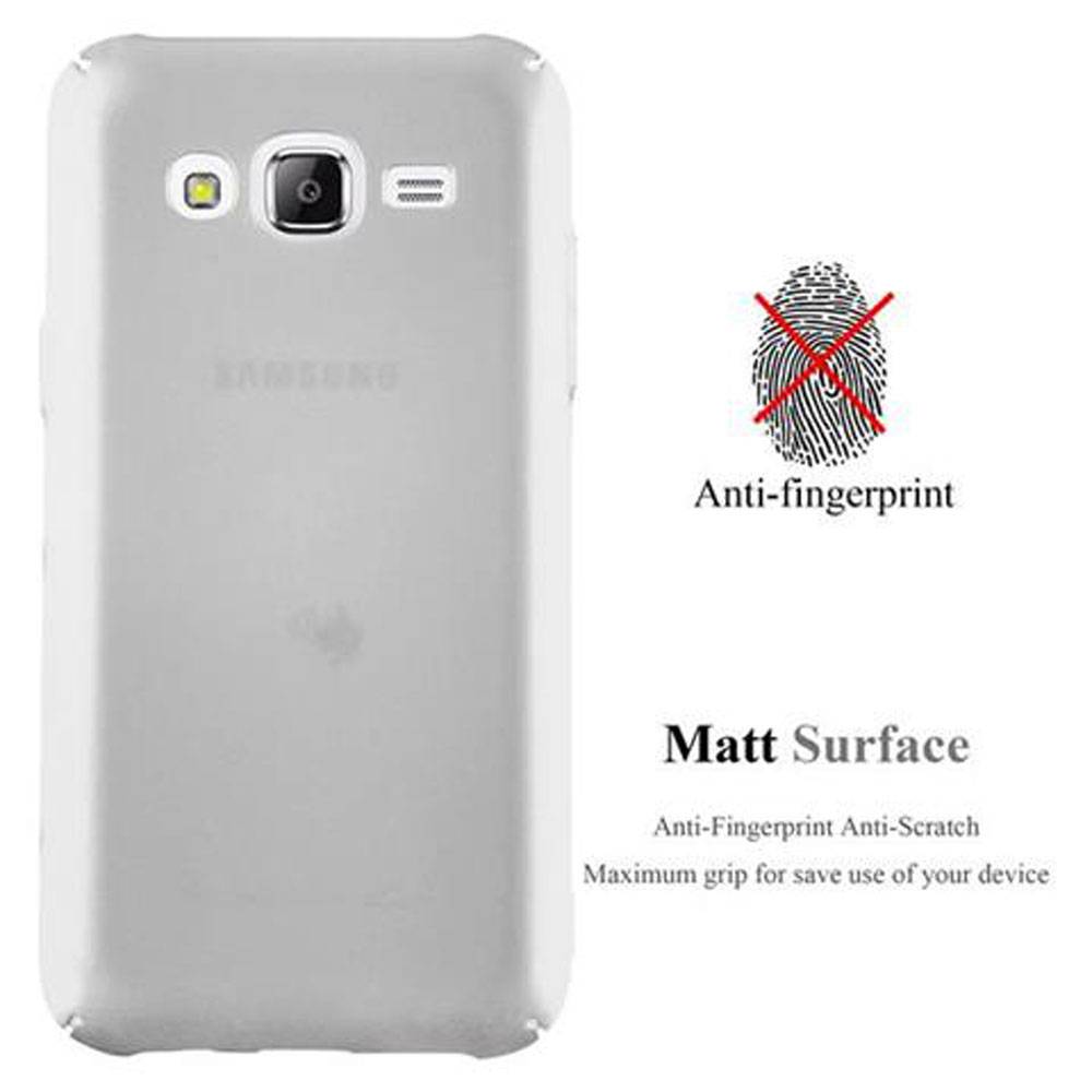 Cadorabo Hülle für Samsung Galaxy J5 2015 Schutzhülle in Silber Hard Case Handy Hülle Etui