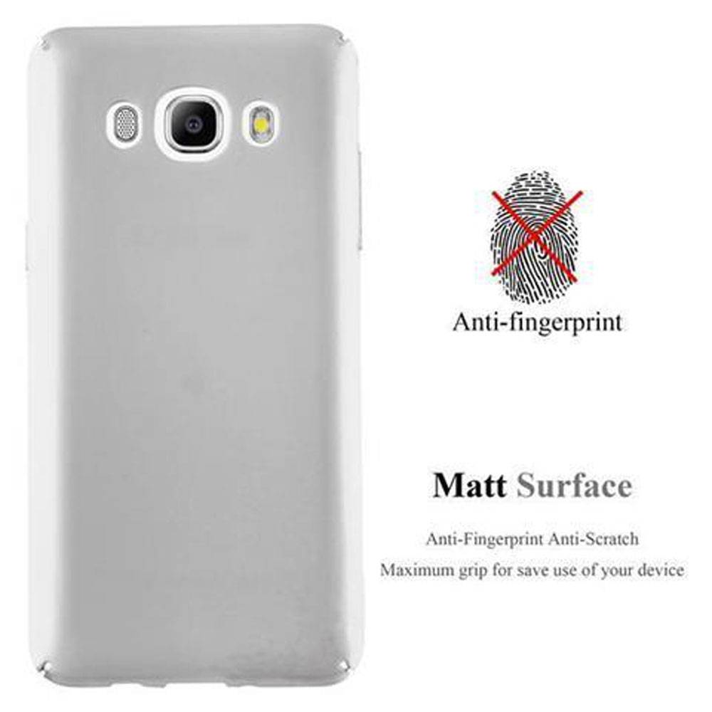 Cadorabo Hülle für Samsung Galaxy J5 2016 Schutzhülle in Silber Hard Case Handy Hülle Etui