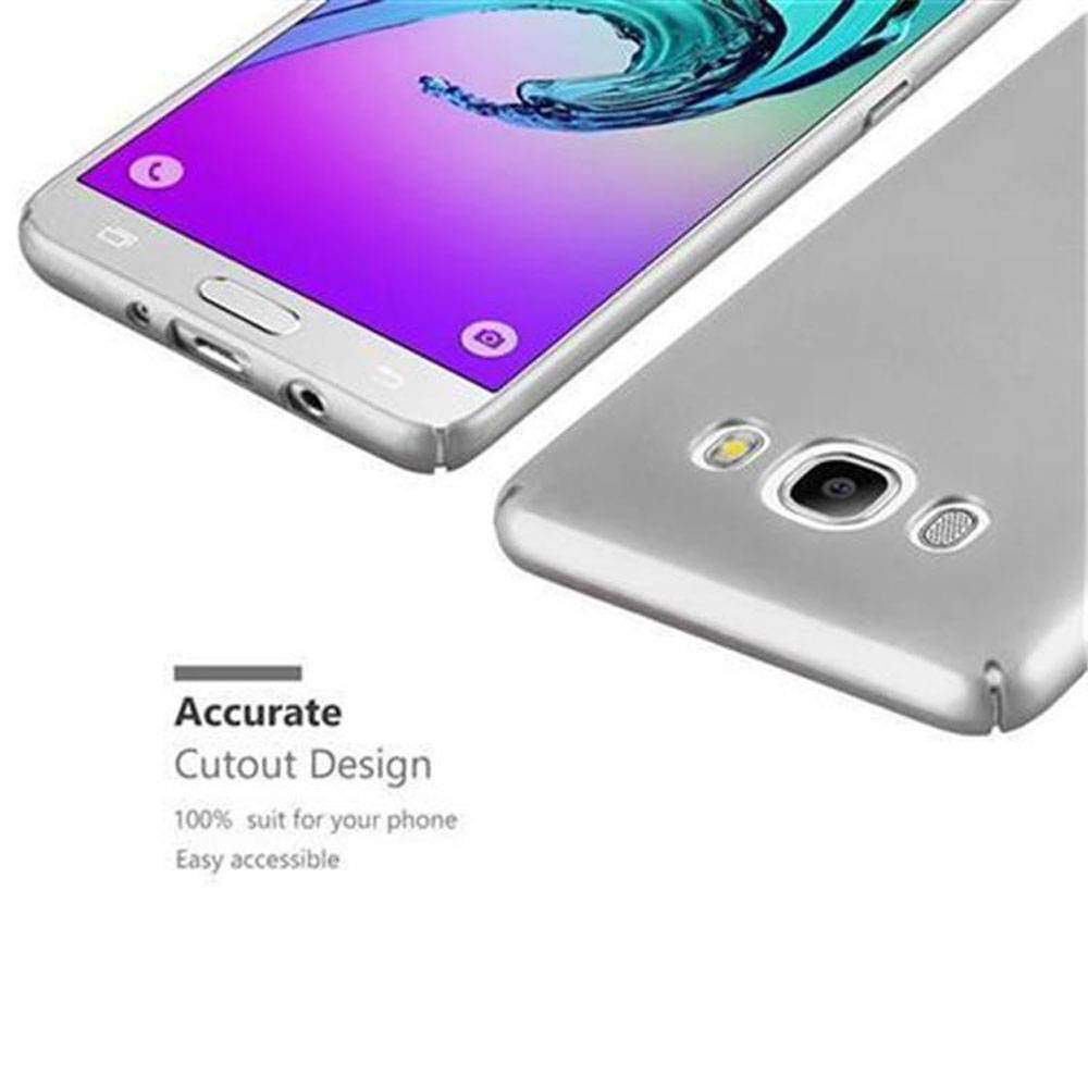 Cadorabo Hülle für Samsung Galaxy J5 2016 Schutzhülle in Silber Hard Case Handy Hülle Etui
