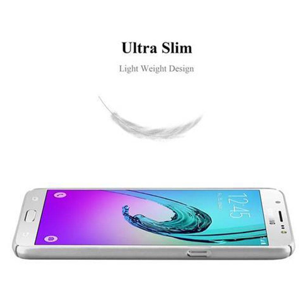 Cadorabo Hülle für Samsung Galaxy J5 2016 Schutzhülle in Silber Hard Case Handy Hülle Etui