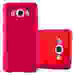 Cadorabo Hülle für Samsung Galaxy J7 2016 Schutzhülle in Rot Hard Case Handy Hülle Etui